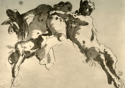 Faune mâle et femelle avec amphore, milieu du XVIIIe siècle, 1928 - Giovanni Battista Tiepolo
