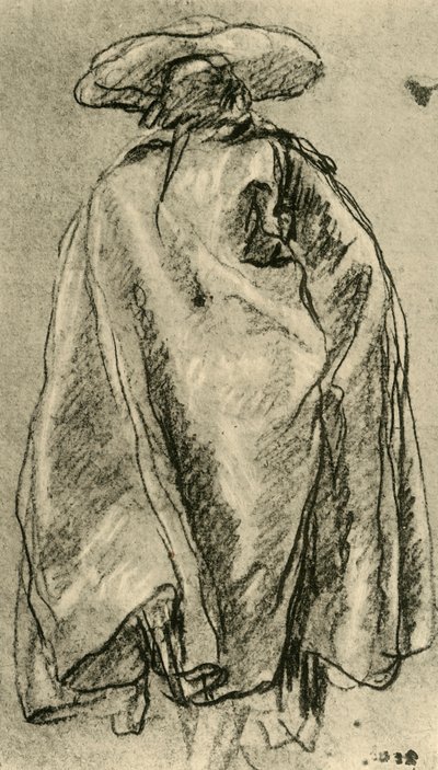 Homme en grand manteau vu de dos, 1752, 1928 - Giovanni Battista Tiepolo
