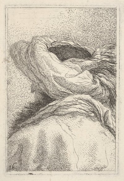 Homme en turban, représenté en buste de dos en vue de trois quarts, vers 1770 - Giovanni Battista Tiepolo