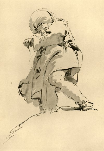 Homme avec turban, milieu du 18ème siècle, 1928 - Giovanni Battista Tiepolo