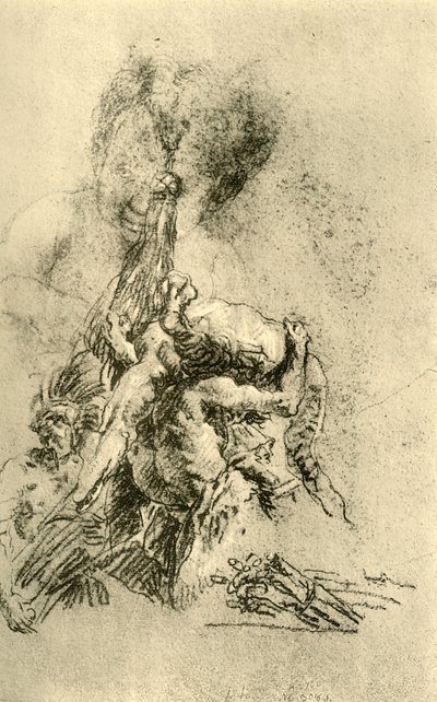 Homme avec un crocodile sur le dos, 1752-1753, 1928 - Giovanni Battista Tiepolo