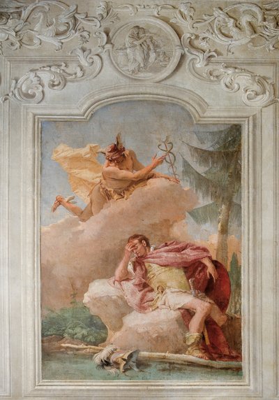 Mercure exhortant Énée à quitter Carthage, de la salle de l