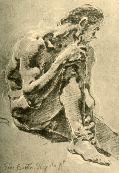 Nu assis, 1715-1716, 1928 - Giovanni Battista Tiepolo