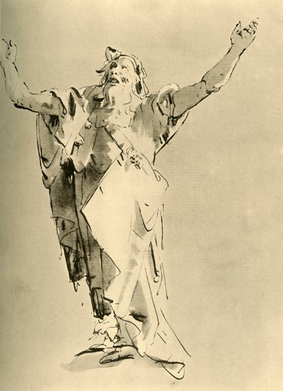 Prophète avec les bras levés, milieu du XVIIIe siècle, 1928 - Giovanni Battista Tiepolo