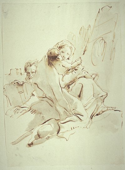 Repos lors de la fuite en Égypte - Giovanni Battista Tiepolo