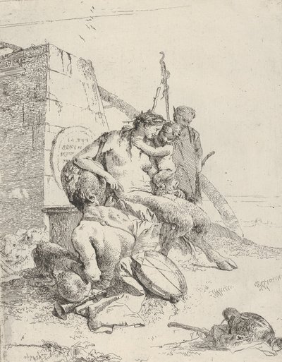 Famille de satyres avec l