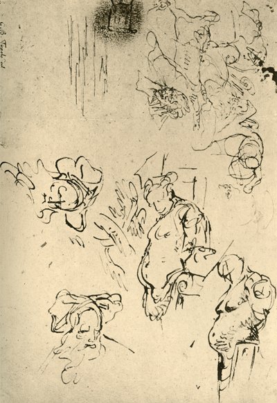Satyr Herms et Têtes Orientales, milieu du 18ème siècle - Giovanni Battista Tiepolo