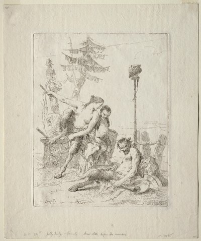 Scherzi di Fantasia : Le satyre heureux et sa famille - Giovanni Battista Tiepolo