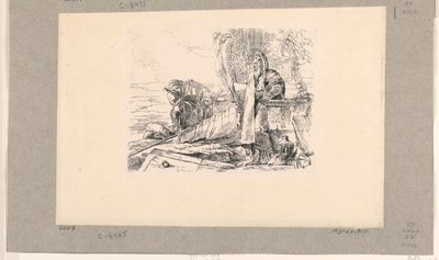 Mage Debout, Soldat Assis et un Homme, des Vari Capricci - Giovanni Battista Tiepolo