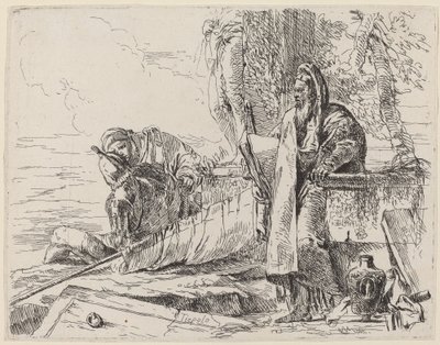 Philosophe debout et deux autres figures - Giovanni Battista Tiepolo