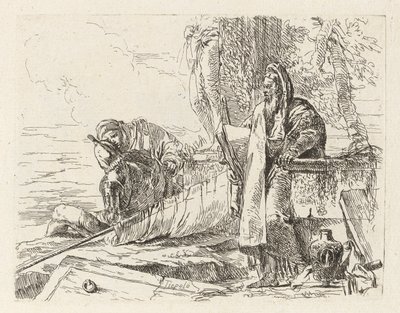 Philosophe debout et deux autres figures, de Vari capricci - Giovanni Battista Tiepolo