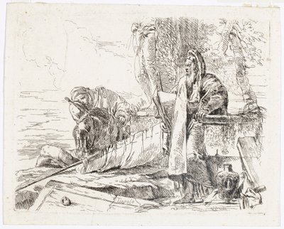 Philosophe debout avec un grand livre, de Vari Capricci - Giovanni Battista Tiepolo