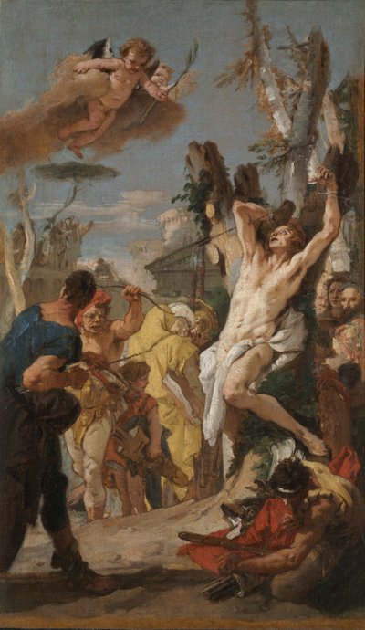 Étude pour "Le Martyre de Saint Sébastien" (pour le monastère augustinien de Diessen, Allemagne) - Giovanni Battista Tiepolo