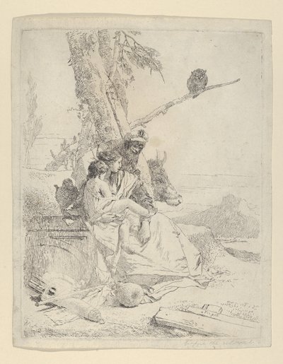 La Famille du paysan oriental, des Scherzi, ca. 1740 - Giovanni Battista Tiepolo