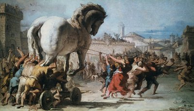 La procession du cheval de Troie dans Troie, c1760 - Giovanni Battista Tiepolo
