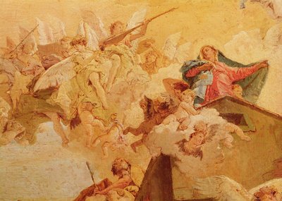 Translation de la Sainte Maison de Nazareth à Lorette (détail de la Vierge) - Giovanni Battista Tiepolo