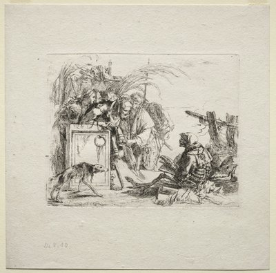Divers caprices : La mort donnant audience, 1785 - Giovanni Battista Tiepolo