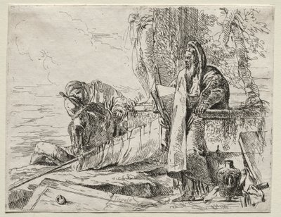 Divers caprices : Le philosophe tenant un livre - Giovanni Battista Tiepolo