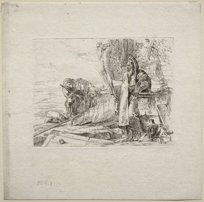 Divers caprices : Le philosophe debout avec un livre - Giovanni Battista Tiepolo
