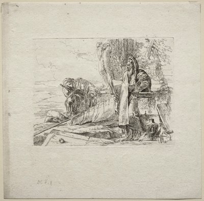 Divers caprices : Le philosophe debout avec un livre, 1785 - Giovanni Battista Tiepolo