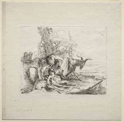 Divers Caprices : La femme au tambourin - Giovanni Battista Tiepolo