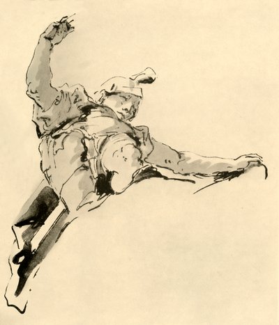 Guerrier debout sur des nuages, milieu du 18e siècle, 1928 - Giovanni Battista Tiepolo
