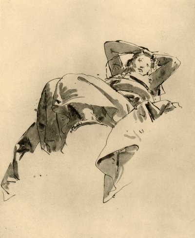 Femme se reposant, milieu du 18e siècle, 1928 - Giovanni Battista Tiepolo