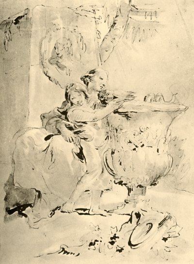 Jeune femme et garçon, milieu du 18e siècle, 1928 - Giovanni Battista Tiepolo