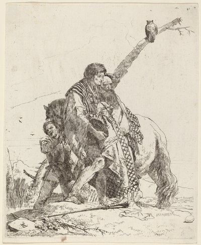 Jeunesse, Sage et Serviteur avec Cheval - Giovanni Battista Tiepolo