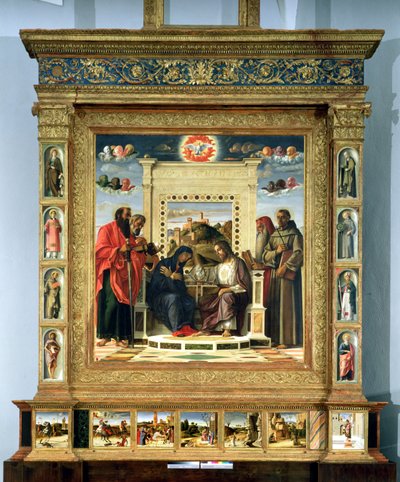 Couronnement de la Vierge avec SS. Paul, Pierre, Jérôme et François d