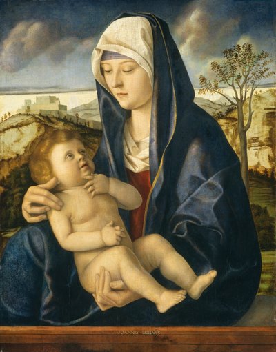 Madonna et enfant dans un paysage - Giovanni Bellini
