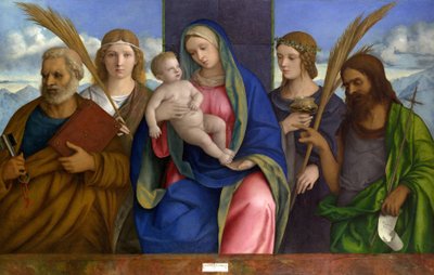 Madone et Enfant avec des Saints, c.1500 - Giovanni Bellini