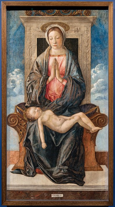 Madone avec bébé endormi, par Giovanni Bellini, vers 1470. - Giovanni Bellini