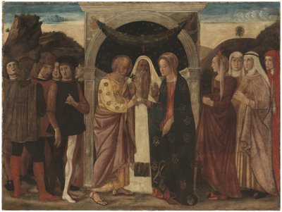 Le mariage de la Vierge (tempera sur lin) - Giovanni Bellini