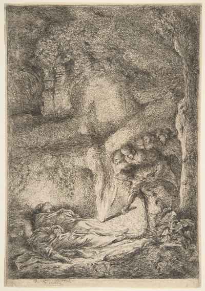 Découverte des corps des saints Pierre et Paul - Giovanni Benedetto Castiglione