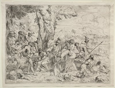 Laban cherchant des idoles dans les bagages de Rachel, vers 1635 - Giovanni Benedetto Castiglione