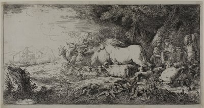 Noé et les animaux entrant dans l