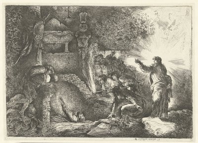 Résurrection de Lazare - Giovanni Benedetto Castiglione