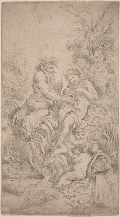 Pan et Olympus - Giovanni Benedetto Castiglione
