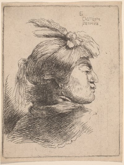 Petite tête orientale - Giovanni Benedetto Castiglione
