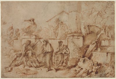 Tobie enterrant les morts - Giovanni Benedetto Castiglione