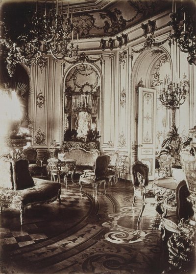 Le palais Stroganov à Saint-Pétersbourg. Salon ovale, années 1860 - Giovanni Bianchi
