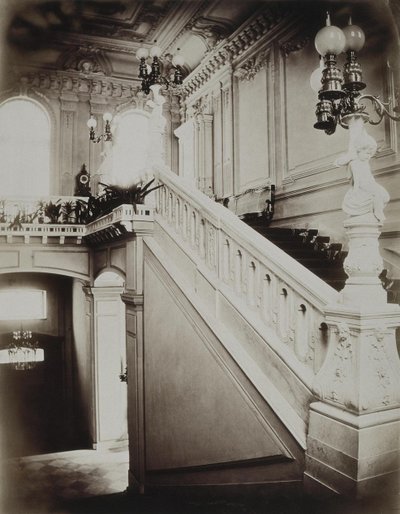 Le palais Stroganov à Saint-Pétersbourg. Le grand escalier avec vestibule inférieur - Giovanni Bianchi