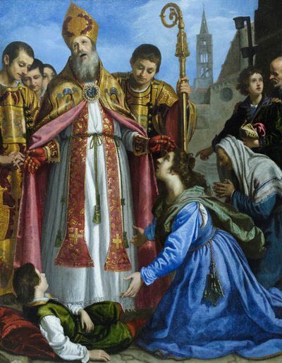 Saint Zenobius ressuscite un garçon mort, probablement vers 1610-20 - Giovanni Biliverti