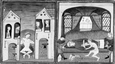 Décaméron, Andreuccio tombe dans les latrines; Andreuccio aide à piller la tombe de l’évêque. Deuxième journée, nouvelle 5 - Giovanni Boccaccio