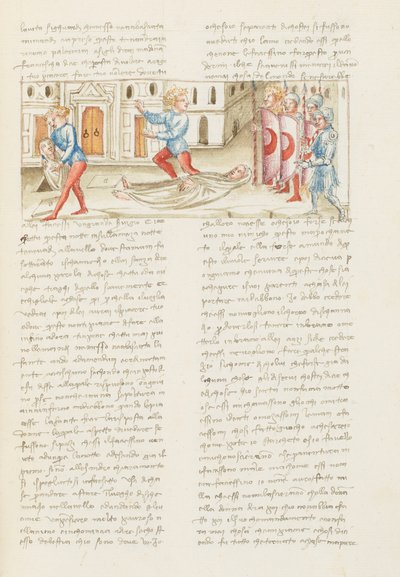 Décaméron, Dos à dos - Rinuccio Palermini au cimetière -Rinuccio Palermini fuyant la garde , Neuvième journée, nouvelle 1. - Giovanni Boccaccio