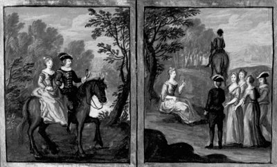 Décaméron, Madame Oretta accepte de monter à cheval avec un cavalier ; Oretta descend de cheval. Sixième journée, nouvelle 1 - Giovanni Boccaccio
