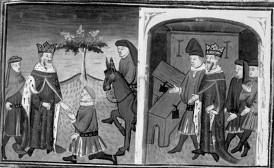 Décaméron, Ruggieri quitte le roi Alphonse ; le roi invite Ruggieri à choisir entre deux coffres. Dixième journée, nouvelle 1 - Giovanni Boccaccio