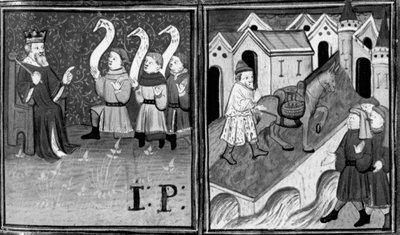 Décaméron, Salomon prononce son jugement ; Joséphe et Mélissa doivent traverser le pont de l’Oie. Neuvième journée, nouvelle 9 - Giovanni Boccaccio