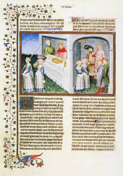 Madonna Dianora se promet à Messer Ansaldo pour un jardin; Messer Ansaldo emploie un nécromancien et lui donne un jardin; Madonna Dianora raconte à son mari Gilberto sa promesse et il lui pardonne - Giovanni Boccaccio